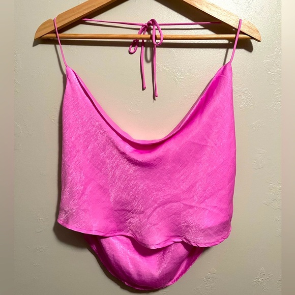 Wild Fable Vibrant Purple Lightweight Silk Like Halter Top NWT - Picture 2 of 9